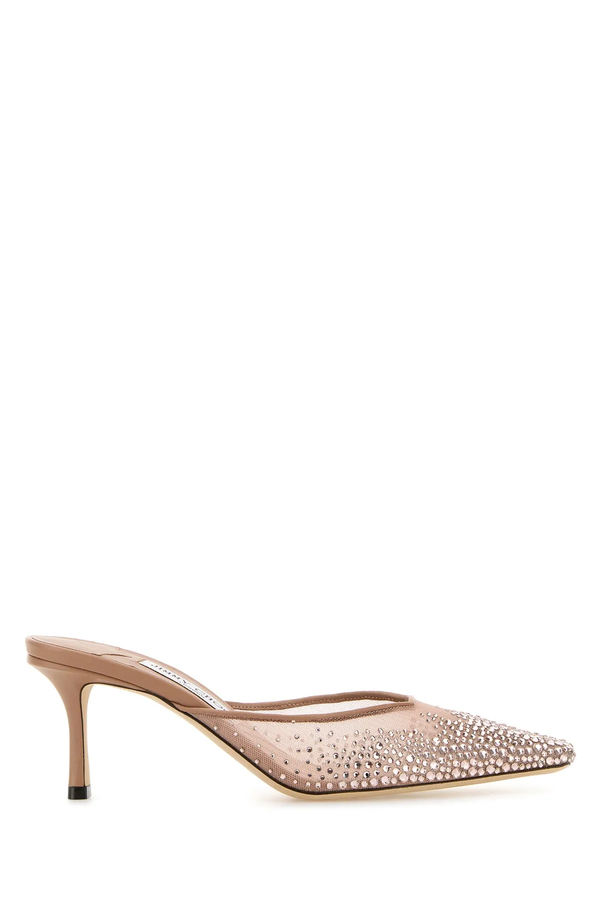 Antiqued pink mesh Vivi 65 mules