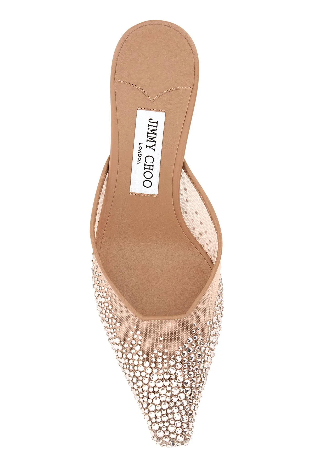 Antiqued pink mesh Vivi 65 mules