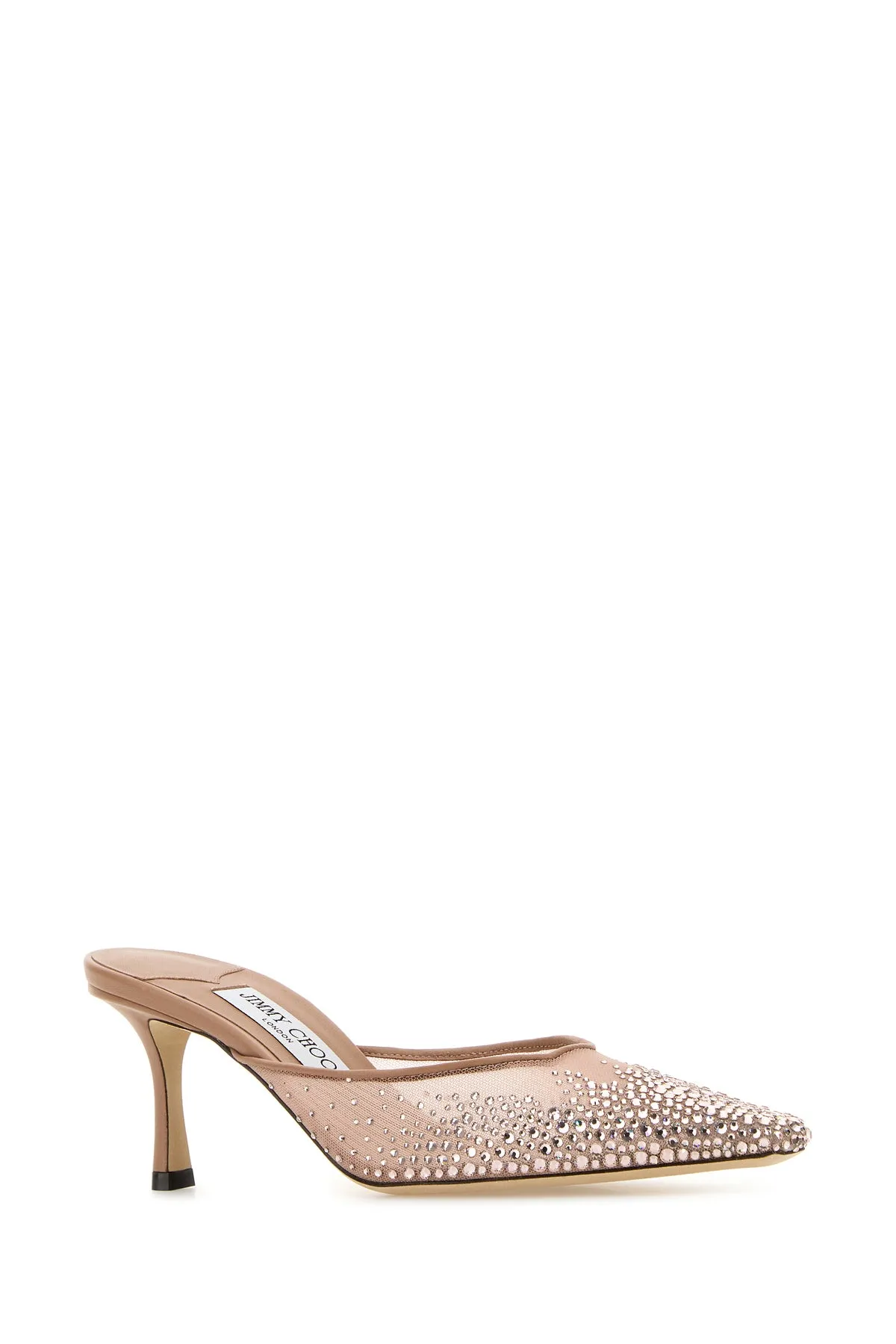 Antiqued pink mesh Vivi 65 mules