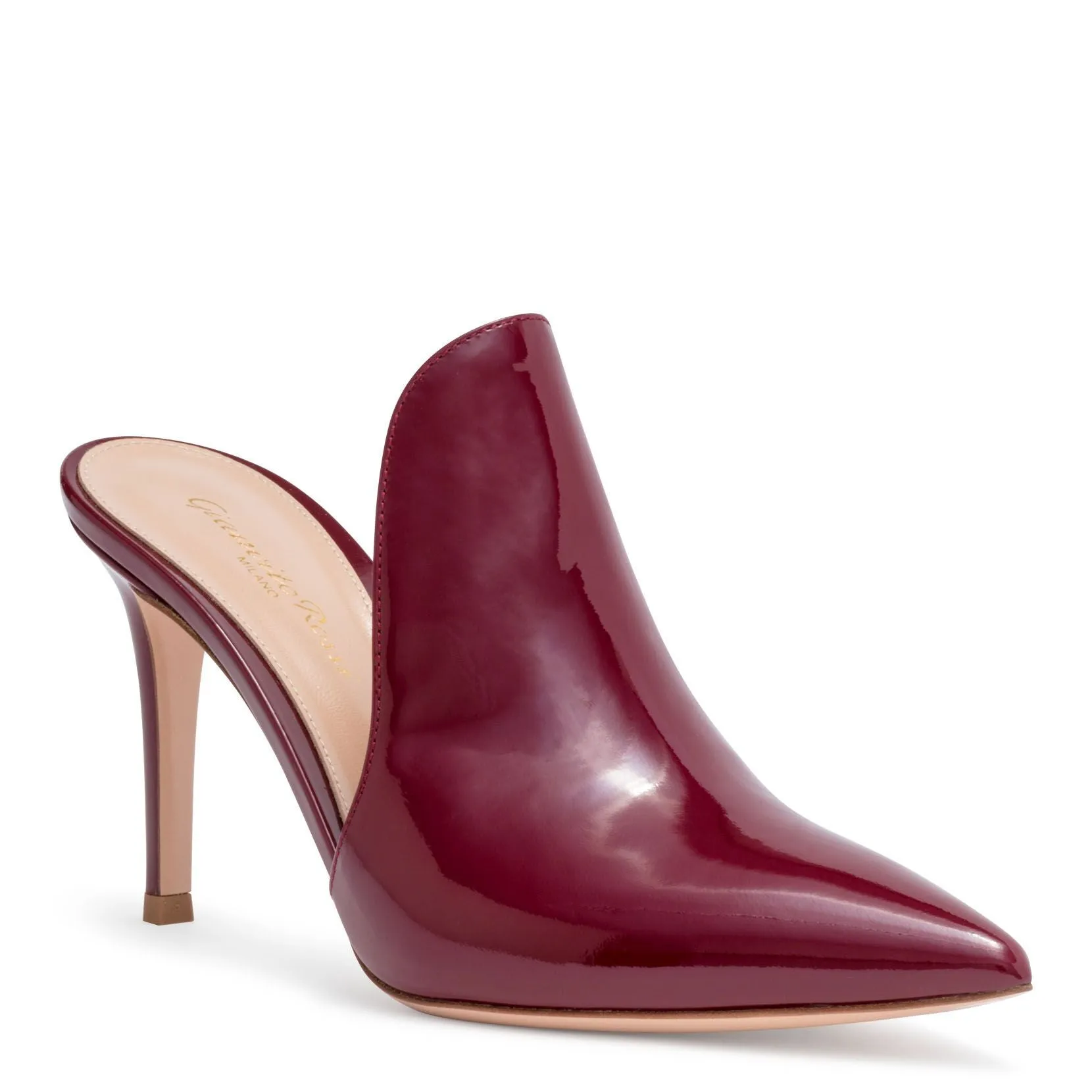 Aramis 85 Burgundy Patent Leather Mules