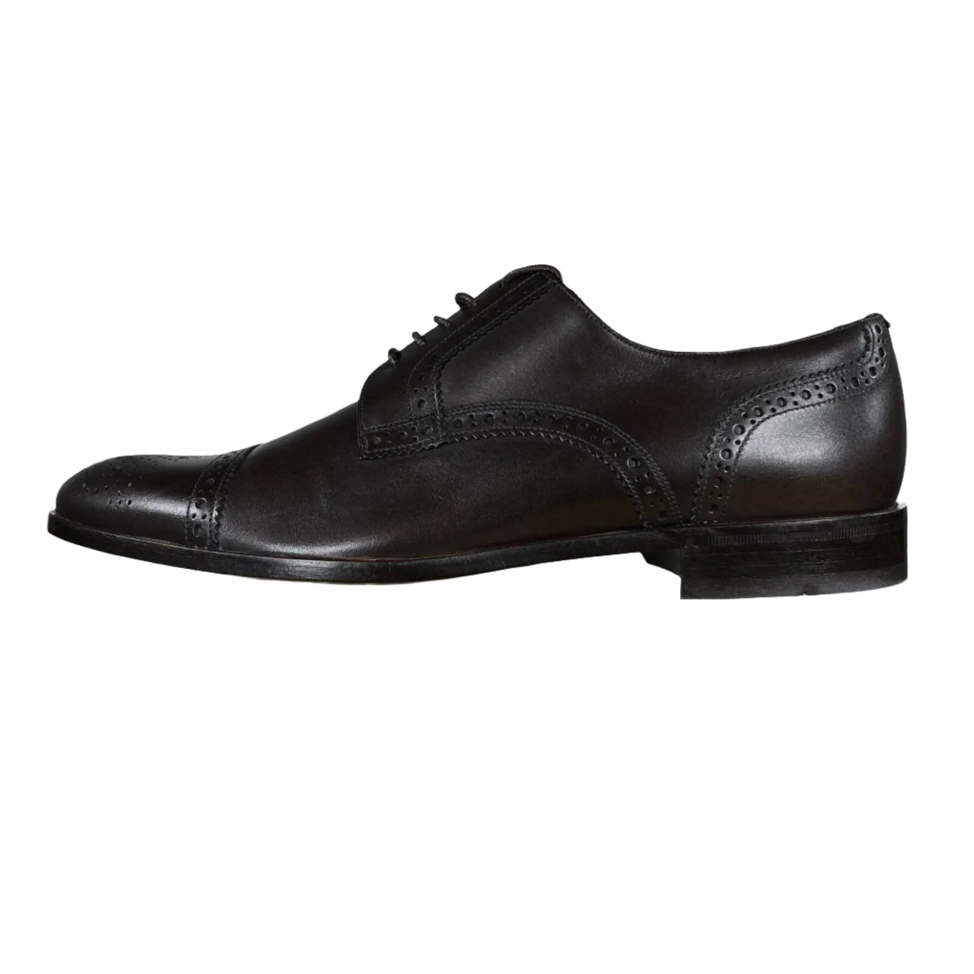 Bally Brooking Coffee Leather Derby Shoes