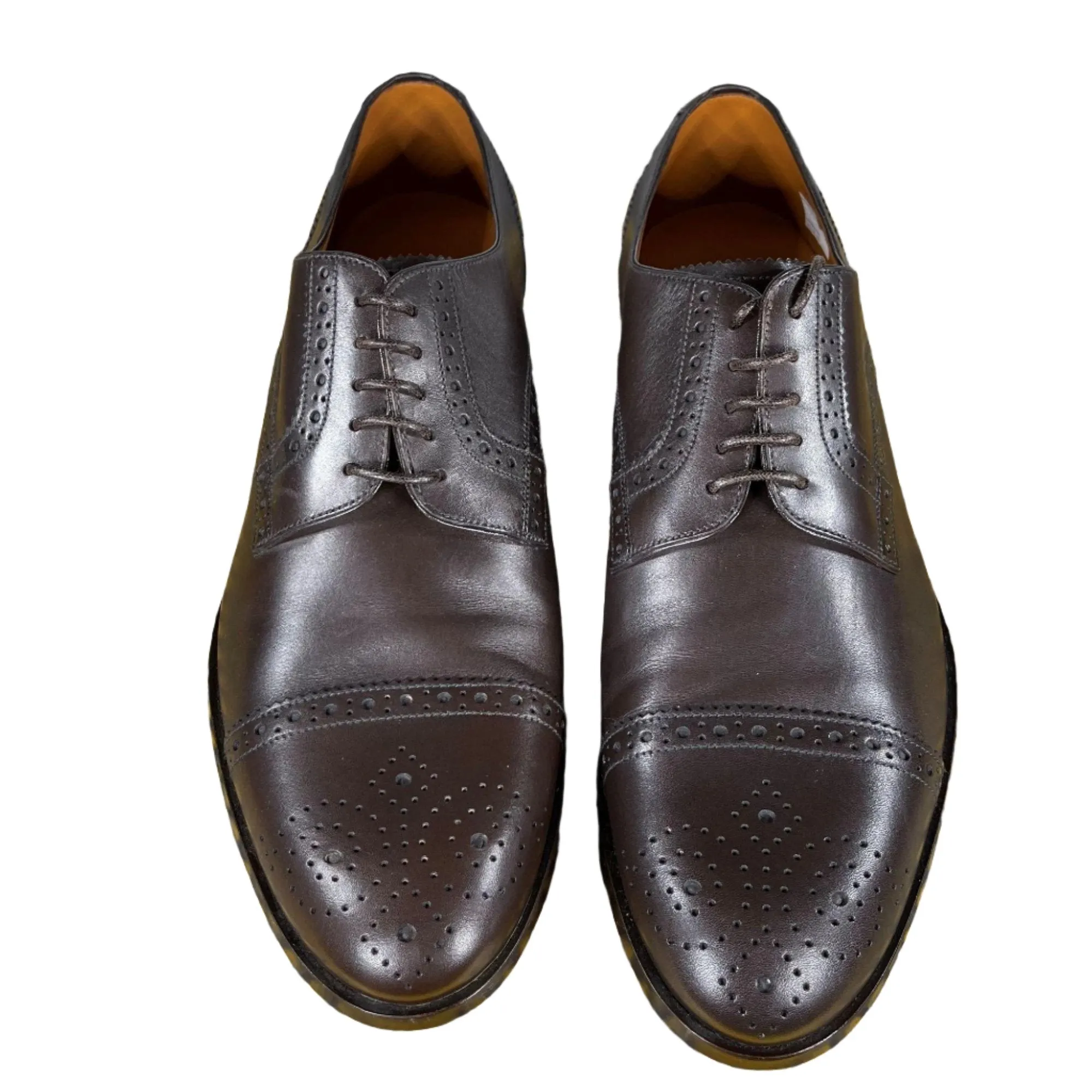 Bally Brooking Coffee Leather Derby Shoes
