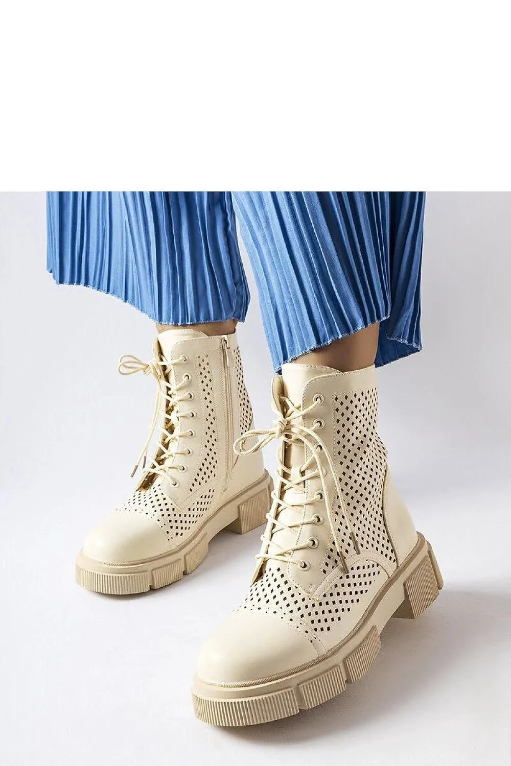 Black lacy ankle boots