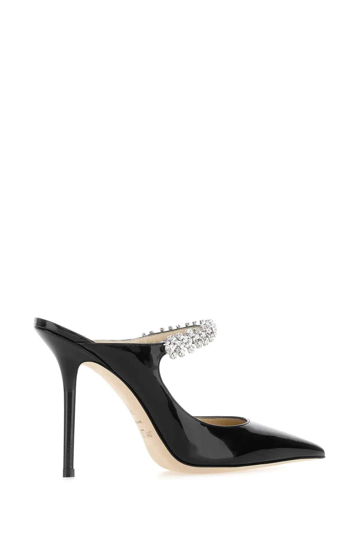 Black leather Bing 100 mules