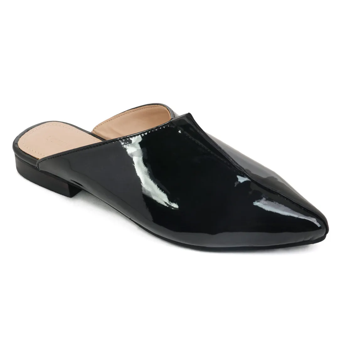 Black Patent Mules