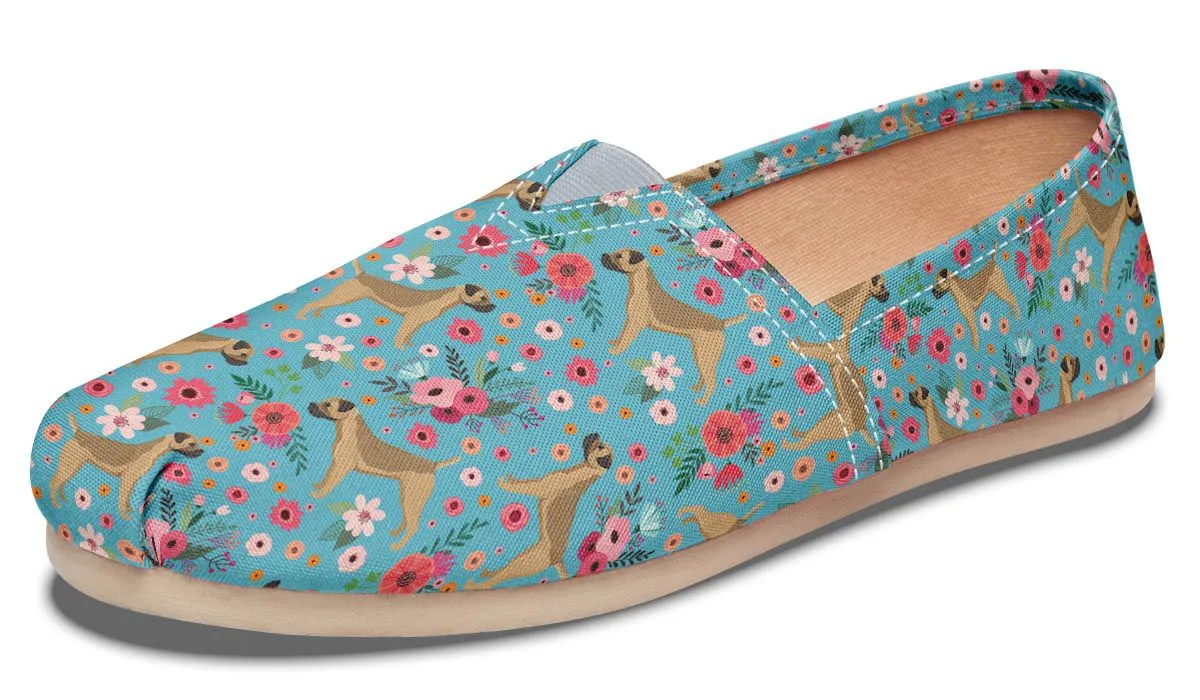 Border Terrier Flower Casual Shoes