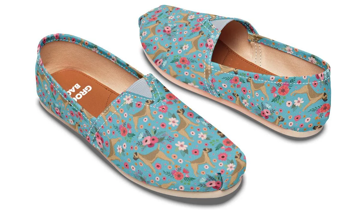 Border Terrier Flower Casual Shoes