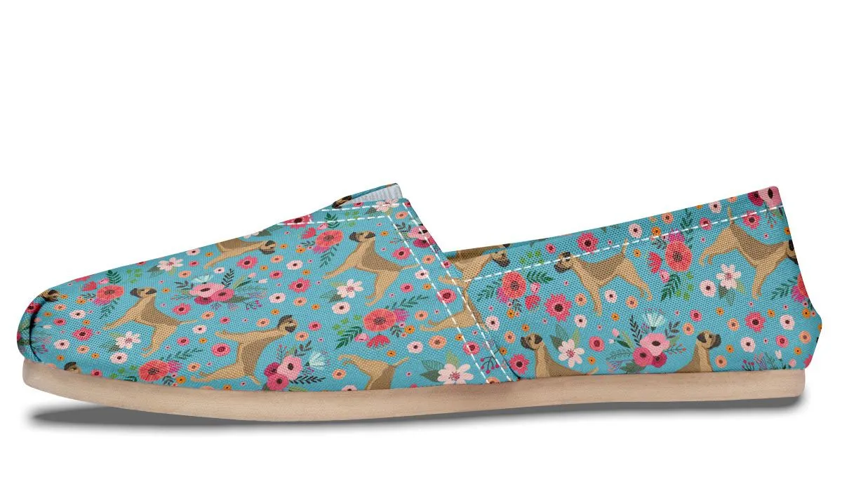Border Terrier Flower Casual Shoes
