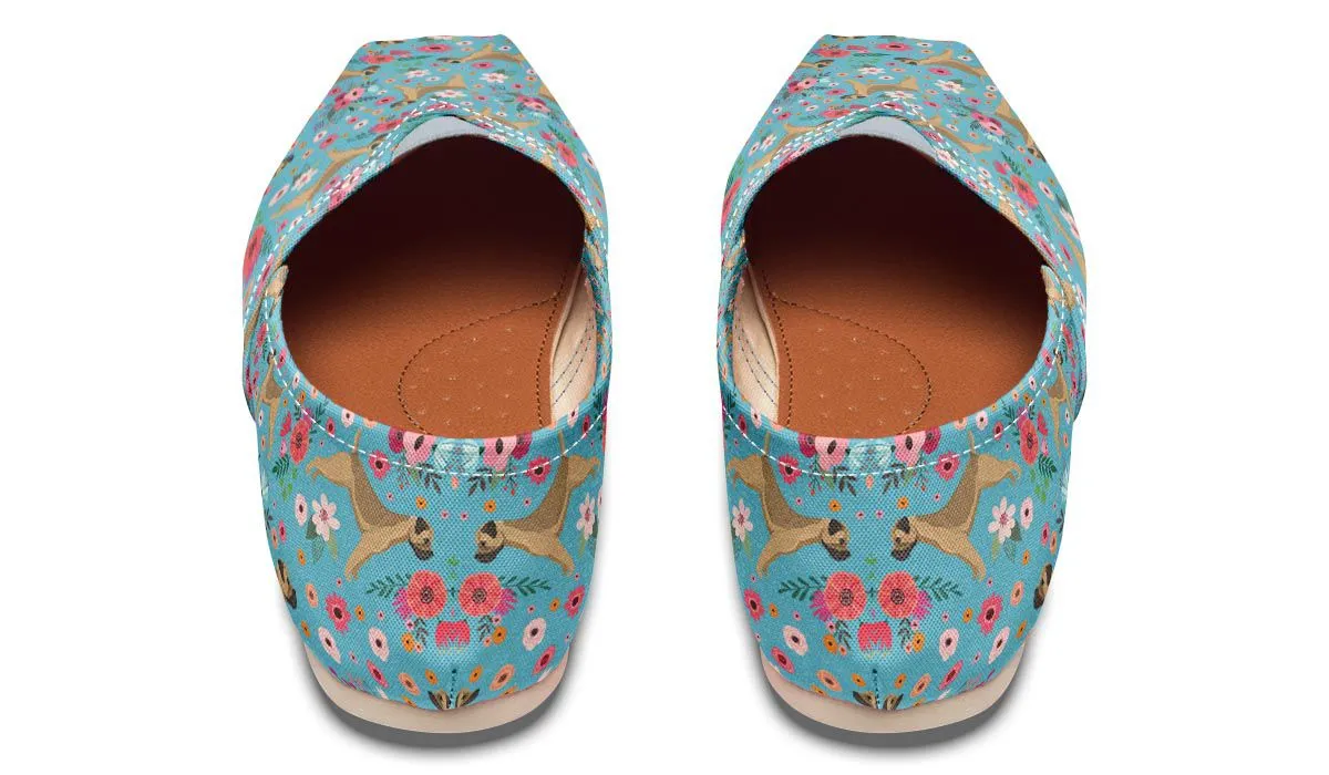 Border Terrier Flower Casual Shoes