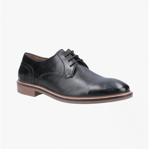 BRAYDEN Mens Leather Derby Shoes Black