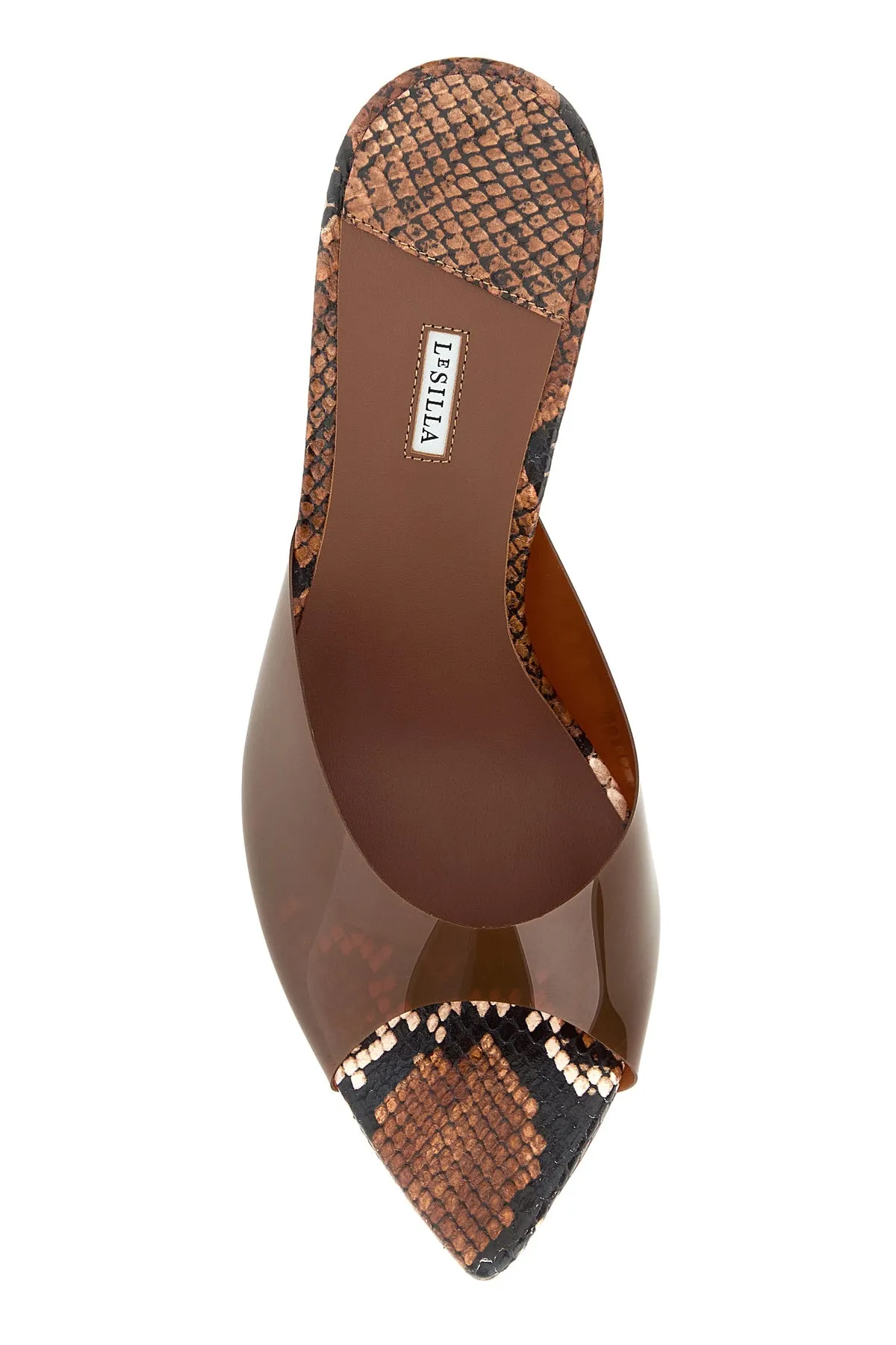 Brown PVC Bella mules