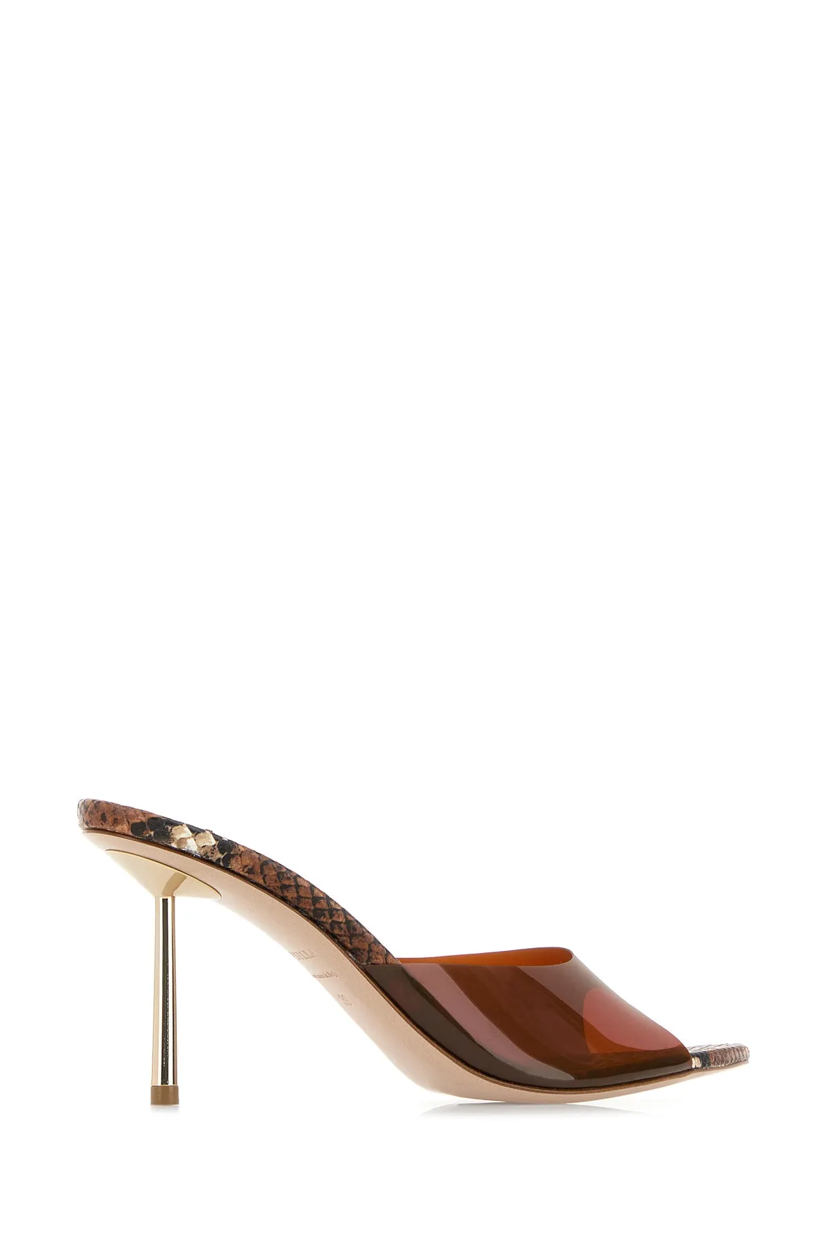 Brown PVC Bella mules