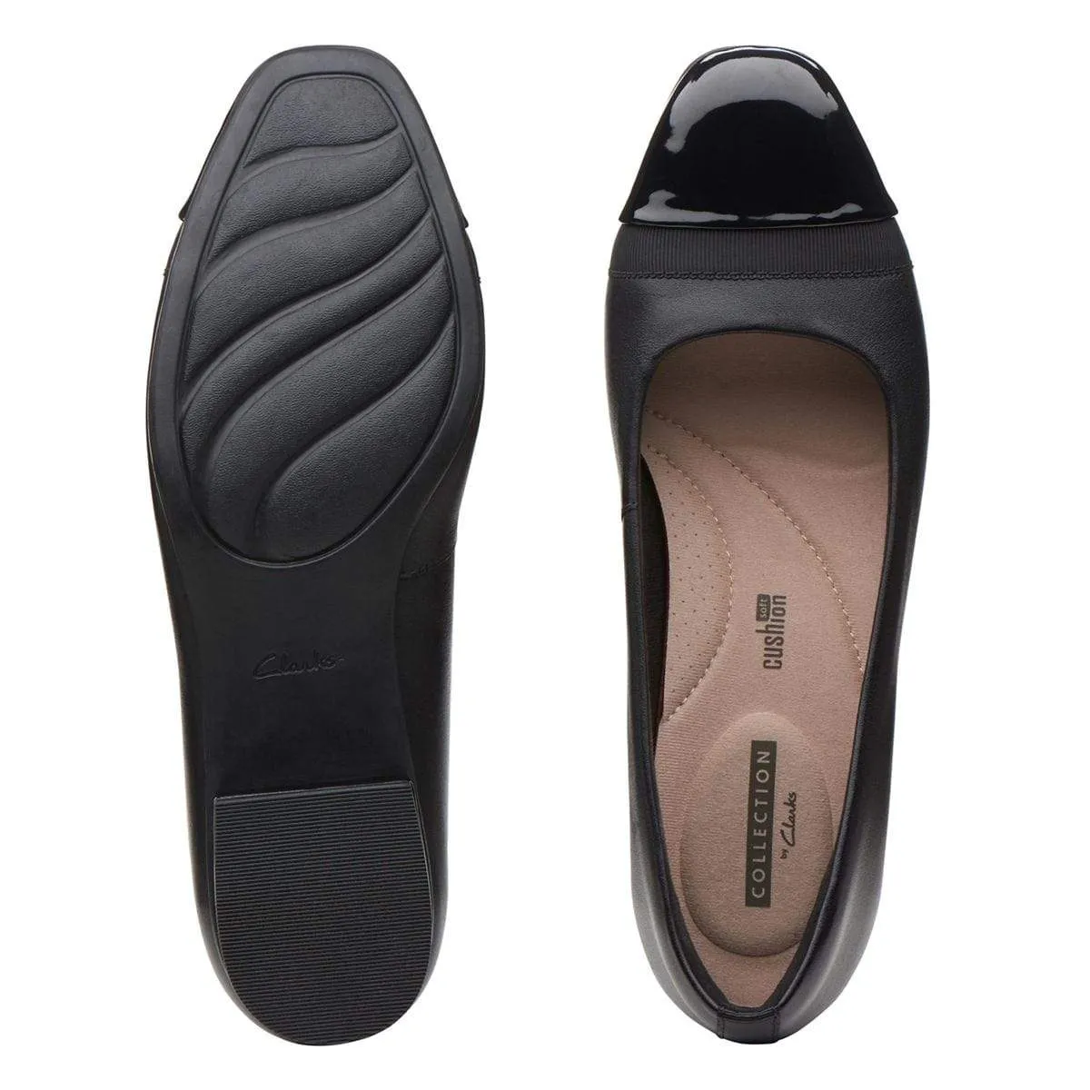 Clarks Women's Juliet Monte Low Heels- Black