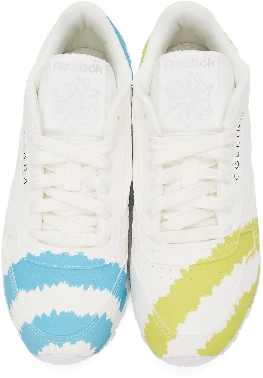 Collina Strada White Reebok Edition 'Call Mom' Classic Leather Sneakers