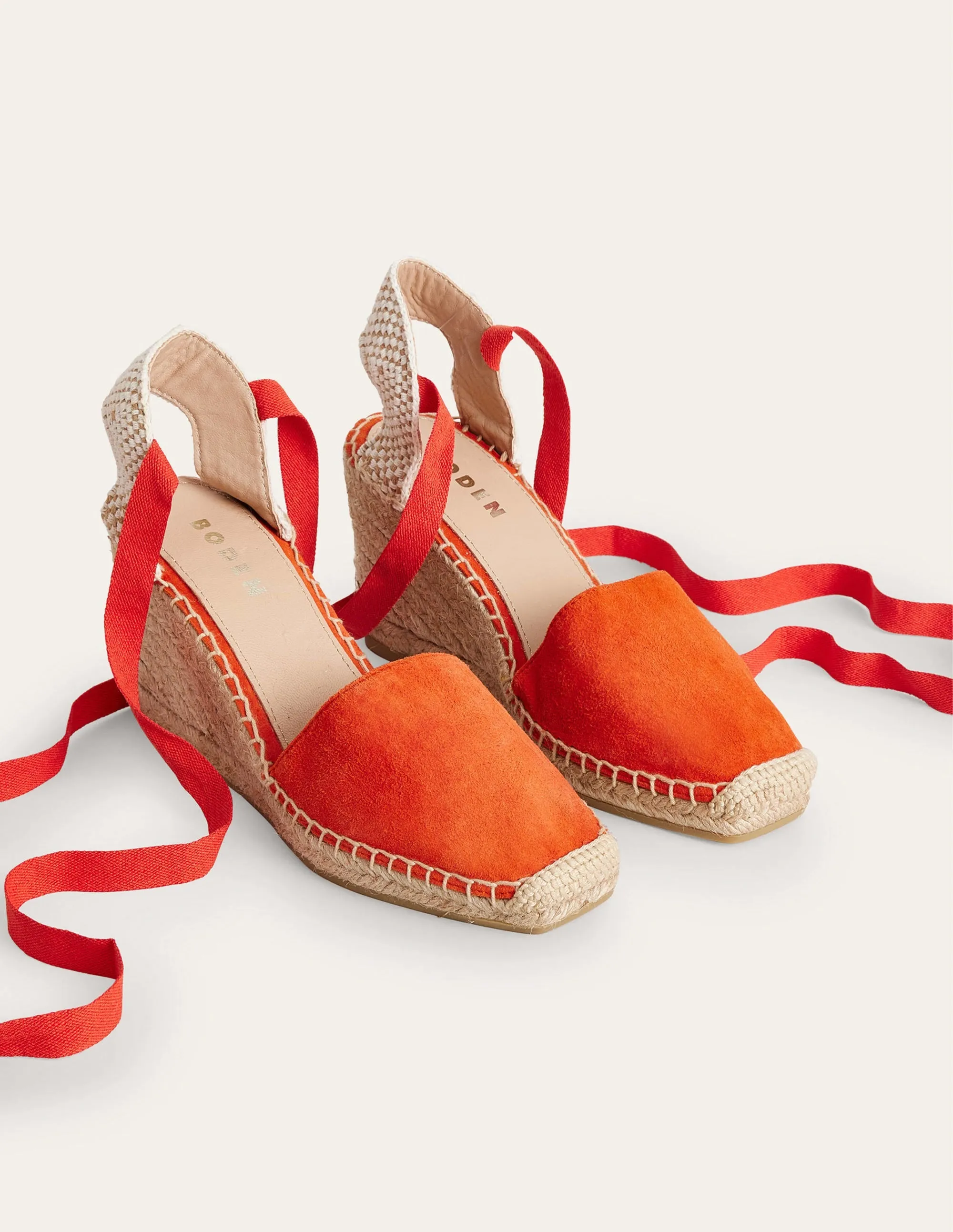 Esme Espadrille Wedges-Vermillon Red