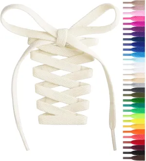 Handshop Flat Shoelaces 5/16" - 20 Colors in 36"-72" Shoe Laces For Sneakers
