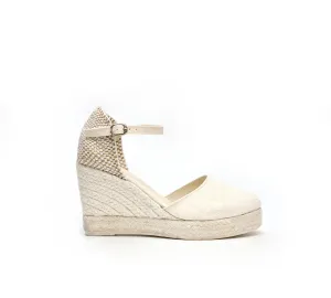 Ivory embroidered Bridal Wedge