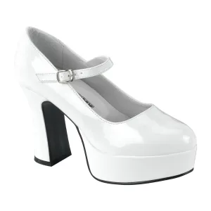 MARYJANE-50 Funtasma White Patent Fancy Dress Women's Shoes (Fantasy Footwear)