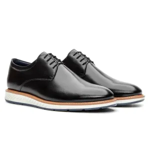 Mens Derby Hybrid Shoes Leather Plain Toe