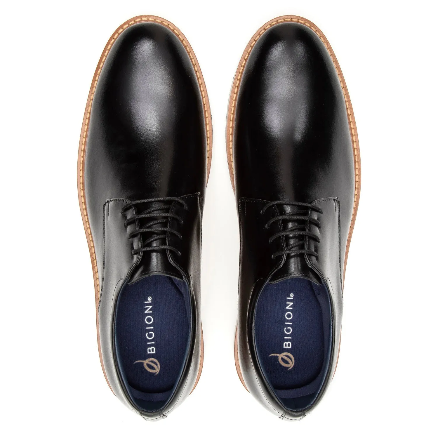 Mens Derby Hybrid Shoes Leather Plain Toe