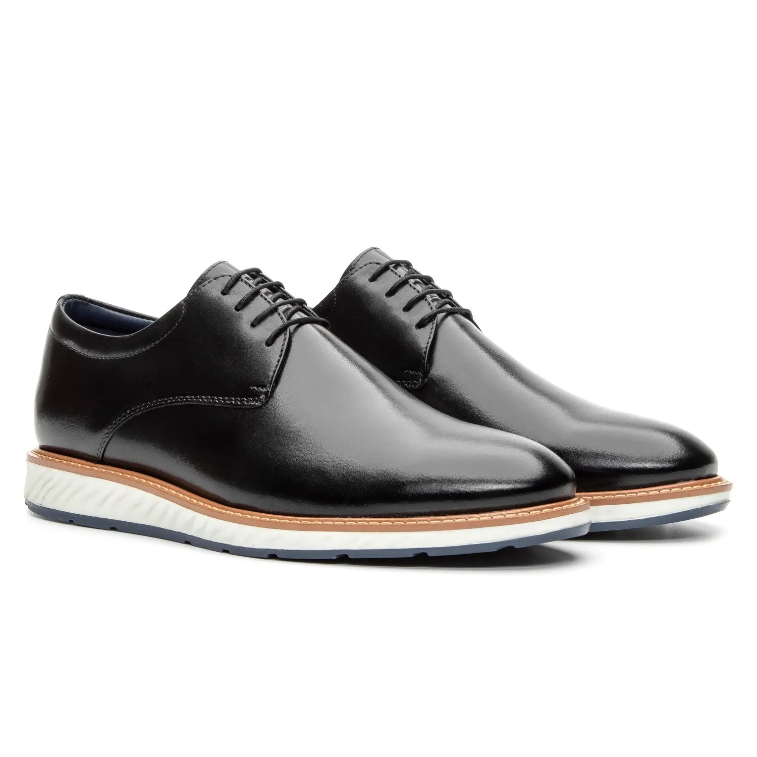Mens Derby Hybrid Shoes Leather Plain Toe