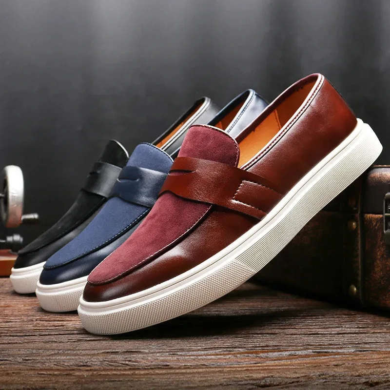 Modern Leather Slip-On Loafers
