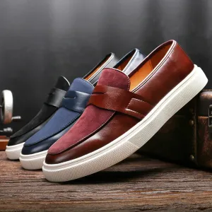 Modern Leather Slip-On Loafers