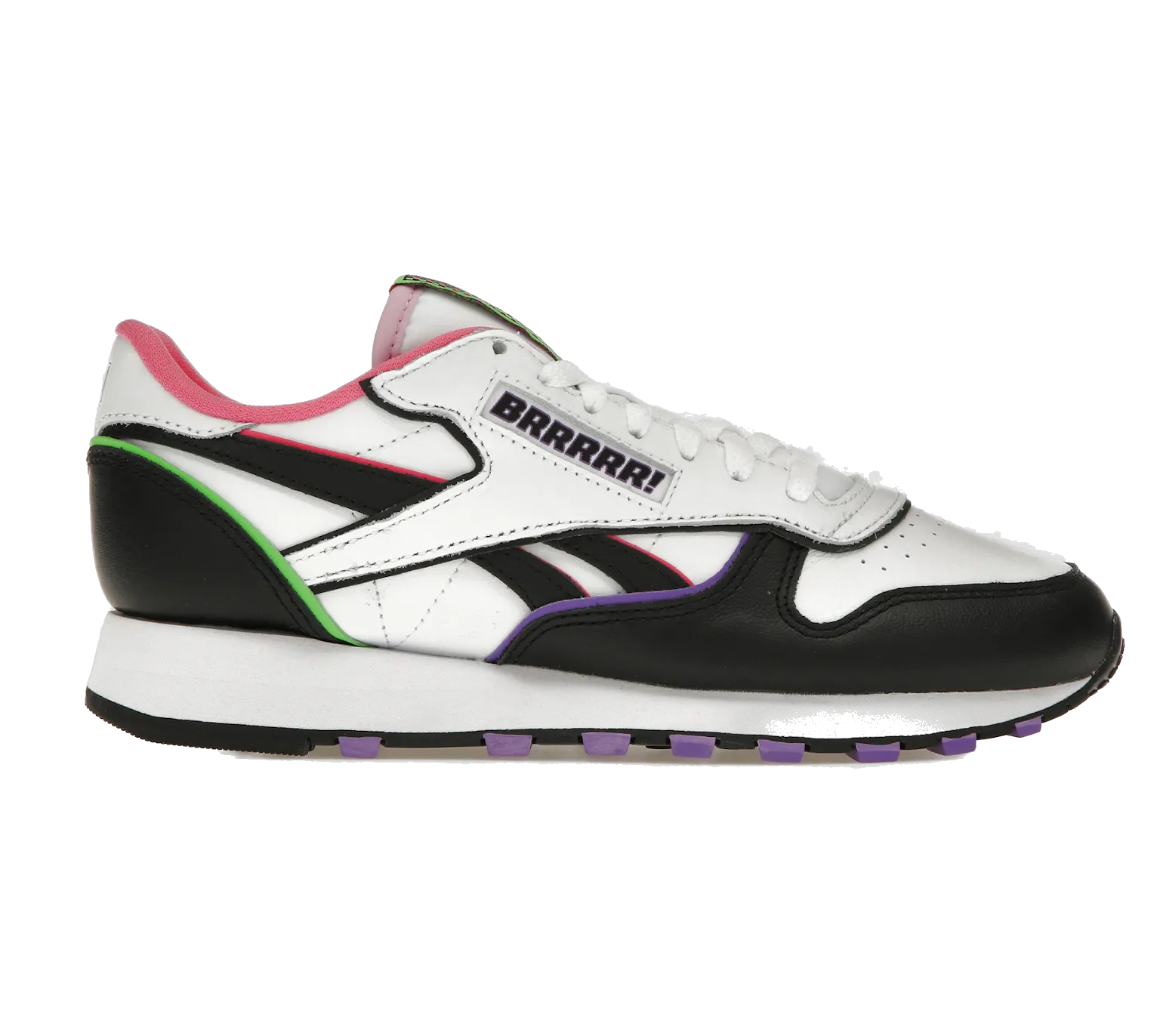 Reebok Men's Classic Leather Shoes - Black / White / Pink
