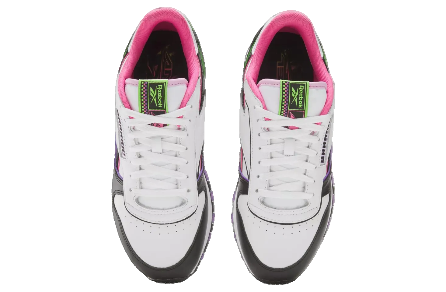 Reebok Men's Classic Leather Shoes - Black / White / Pink