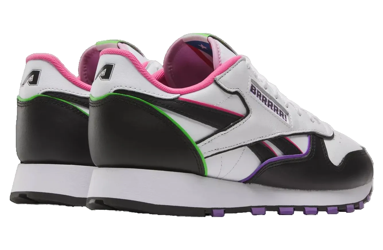 Reebok Men's Classic Leather Shoes - Black / White / Pink