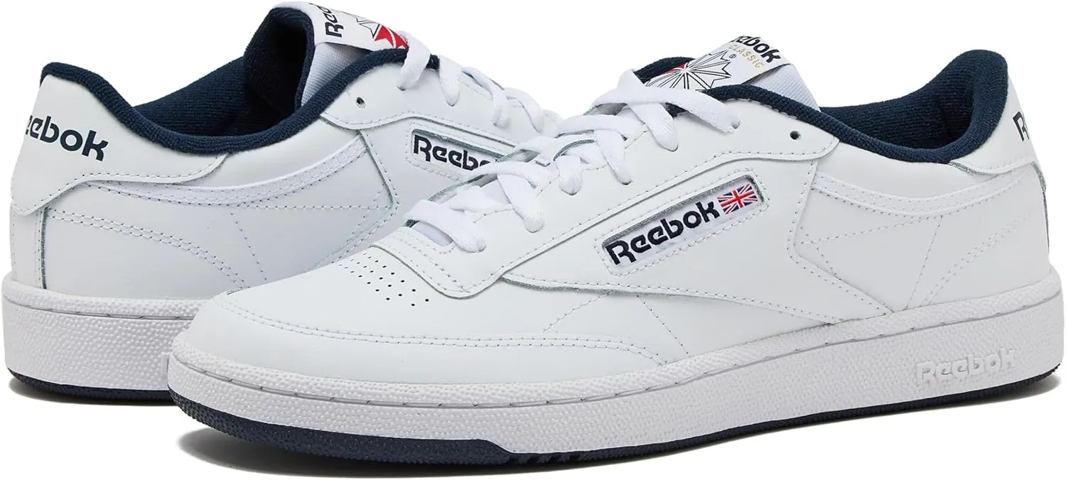Reebok Men's Club C 85 Tennis Shoes, Casual Fashion White Sneakers