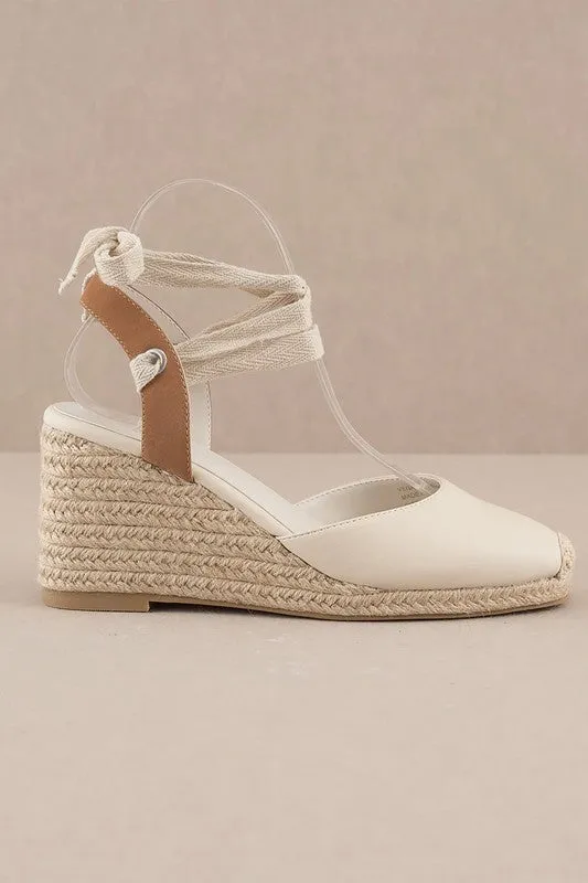 Sierra Lace Up Espadrille Wedges
