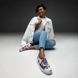 Stylish Rose Flower Womens Canvas Shoes