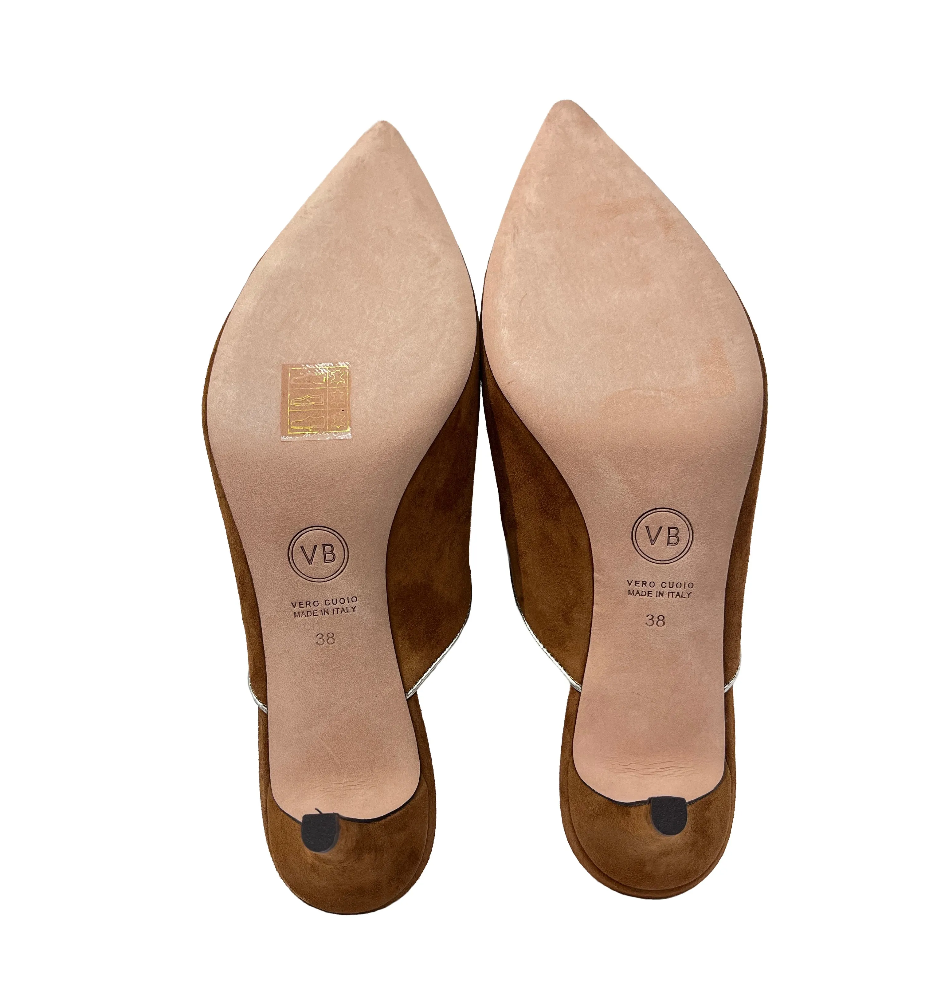 VERONICA BEARD Cognac Suede Mule Size 38