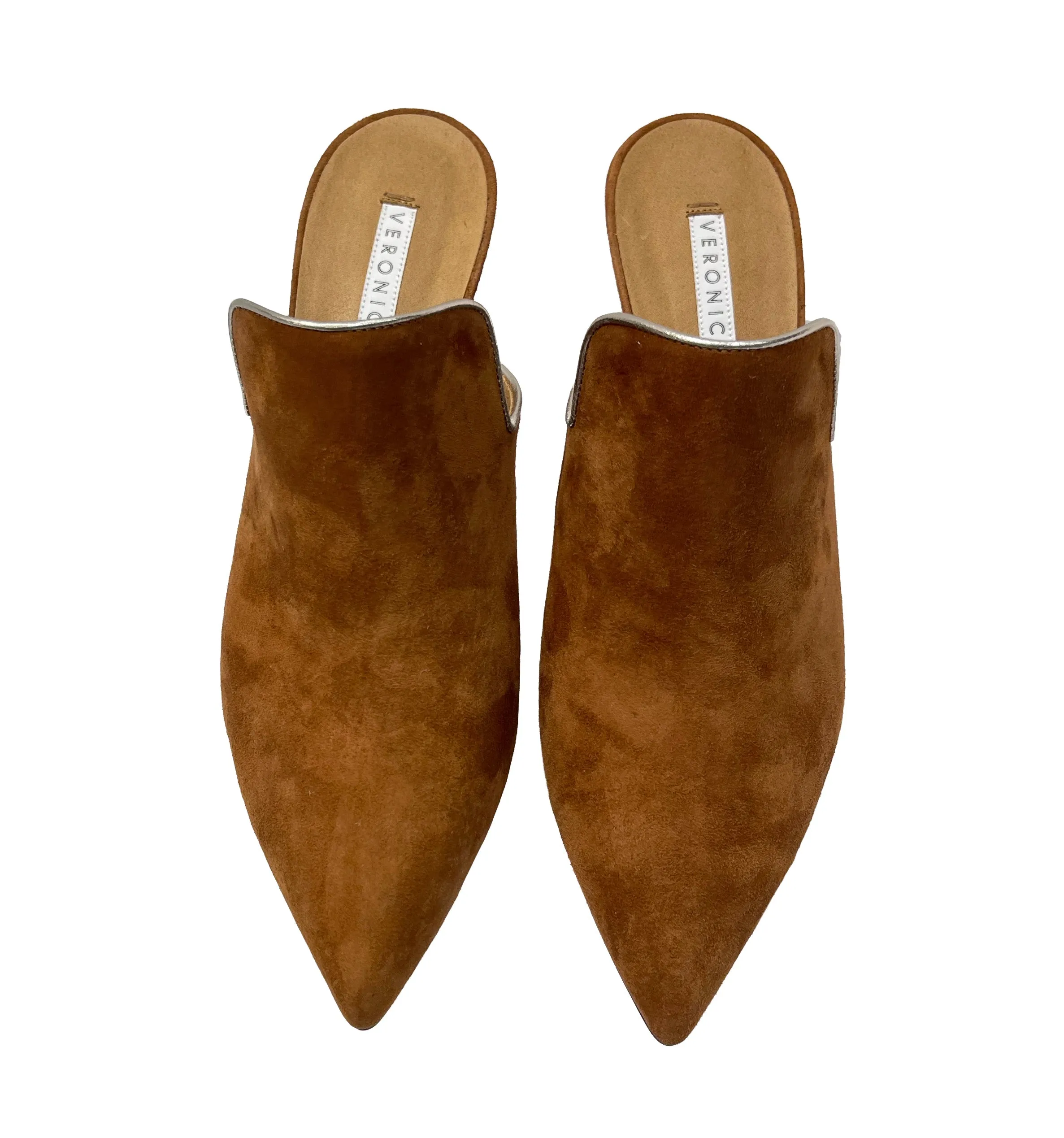 VERONICA BEARD Cognac Suede Mule Size 38