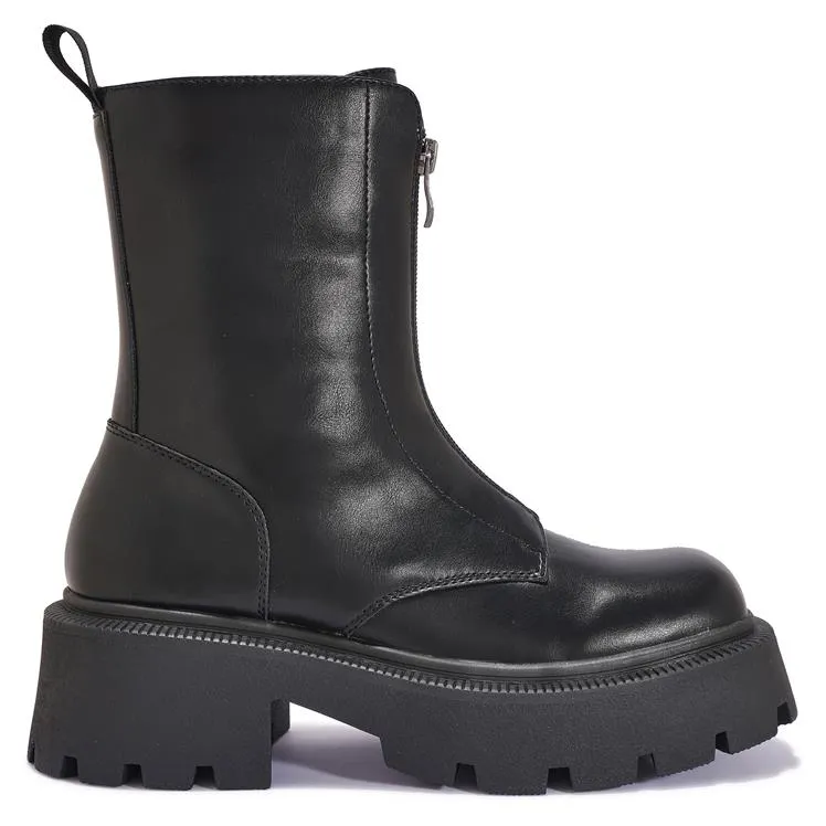 WFHIP3 WIDE FIT CHUNKY CLEATED FRONT ZIP BOOT
