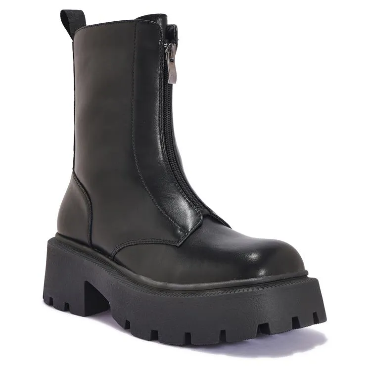 WFHIP3 WIDE FIT CHUNKY CLEATED FRONT ZIP BOOT